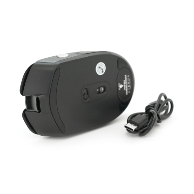 Миша бездротова JEDEL WH104, 1200-1600DPI, 2.4GHZ+Bluetooth 5.0, вбудований акумулятор, Black, Box