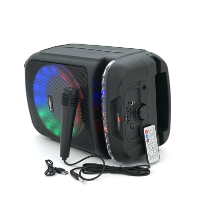 Акустична система з підсвічуванням ZQS8139, 15W, вбудований акум 3600mAh, живлення від USB кабелю, Black, Box Акустична система з підсвічуванням ZQS8139, 15W, вбудований акум 3600mAh, живлення від USB кабелю, Black, Box