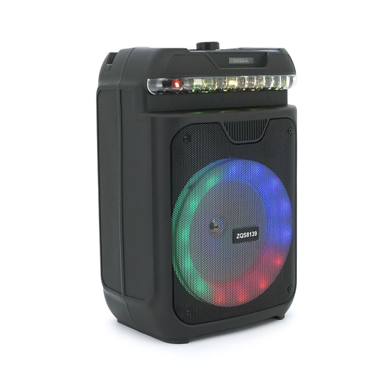 Акустична система з підсвічуванням ZQS8139, 15W, вбудований акум 3600mAh, живлення від USB кабелю, Black, Box