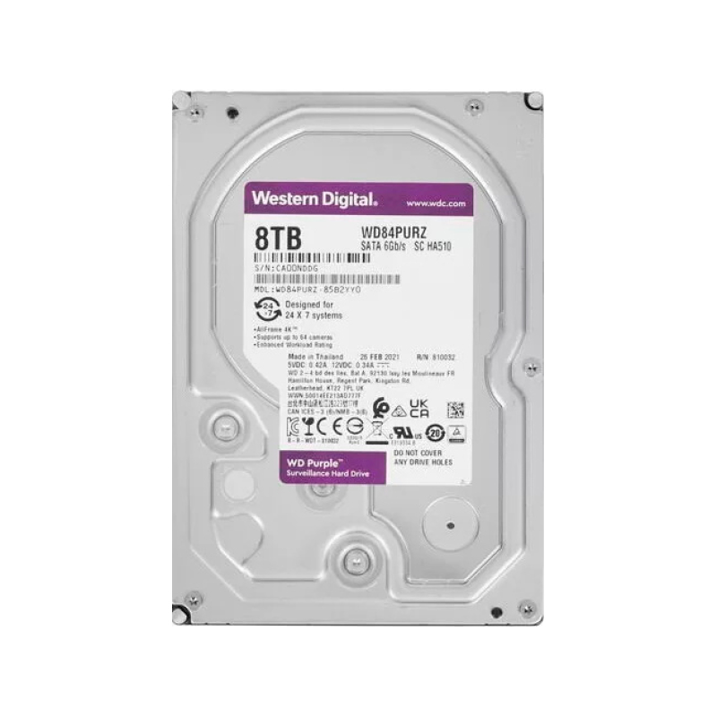 Жорсткий диск Western Digital Purple 8TB 5400rpm 256MB WD85PURZ 6Gb/s