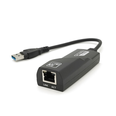 Конвертер USB3.0-Rj-45 Gigabit, Black, Blister