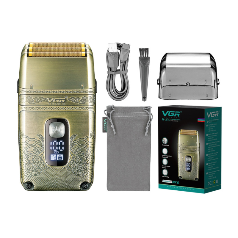 Електробритва VGR V-335 шейвер, потрійне лезо, IPX6, LED display, Box