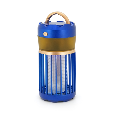 Лампа-знищувач комарів та мух Y-18, охоплення 360°, акб 1600mAh, UV-лампа 365нм, синя, 183*81мм