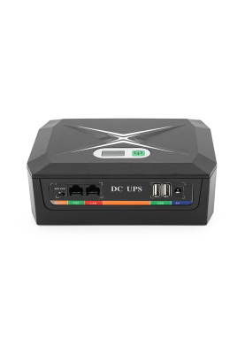 ДБЖ UPS-45W DCP-45W-20 для роутерів/комутаторів/PON/POE-430(15-24V), 5/9/12V, 20800мAh(8*2600MAh), USB 3.0, Black, BOX