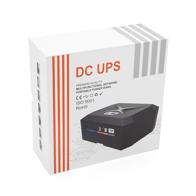 ДБЖ UPS-60W/18 DCP-60W-17 для роутерів/комутаторів/PON, 9/12V*3, 17600мAh(8*2200MAh), Black, BOX