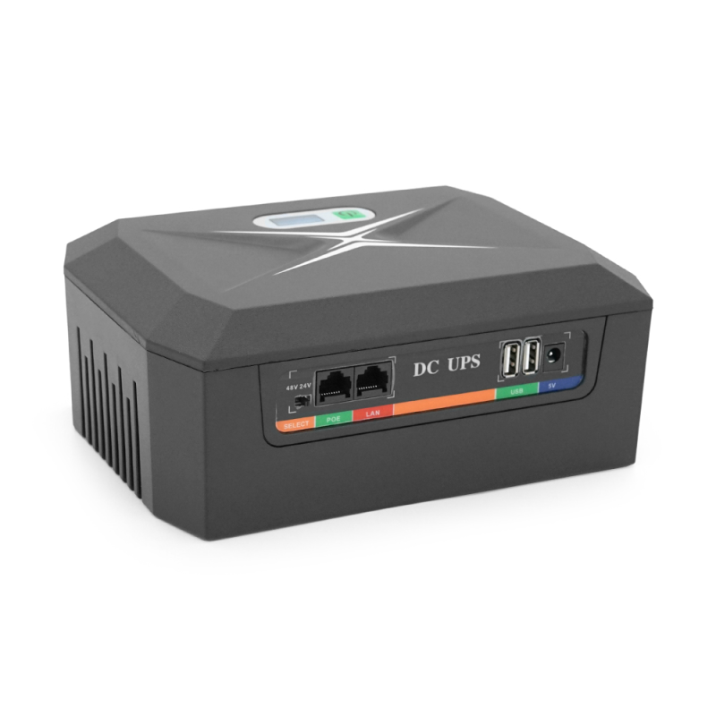 ДБЖ UPS-60W/18 DCP-60W-17 для роутерів/комутаторів/PON, 9/12V*3, 17600мAh(8*2200MAh), Black, BOX