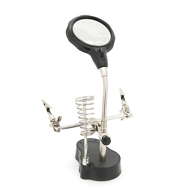Тримач "третя рука" TE-801+LED, діамерт 60мм, 3.5-12X, Box