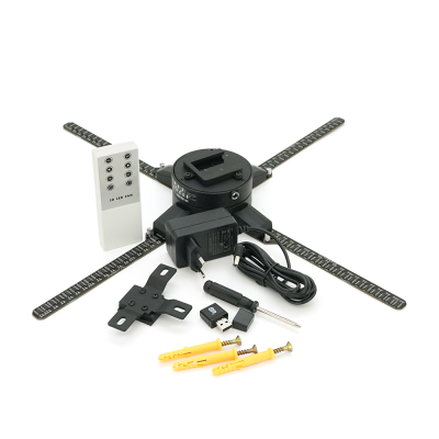 Світлодіодний голографічний проектор-голограма Merlion Z7H, 12V/30W, 1600 * 576dpi, кут огляду 176 °, 700r / min, 16GB, LED: 4 * 144, 52 * 52cm