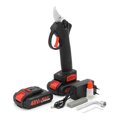 Акумуляторний секатор YT40497 , 2 акумулятори+зарядка, Black, Case