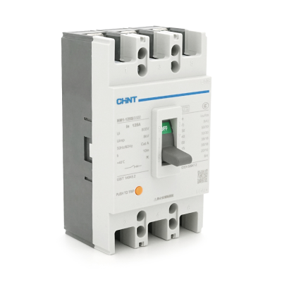 Автоматичний вимикач змінного струму CHINT NM1-125S/3300-125А 3P, 380 В. 125A. 8КА/400В; 10КА/800В. 155*90*68mm