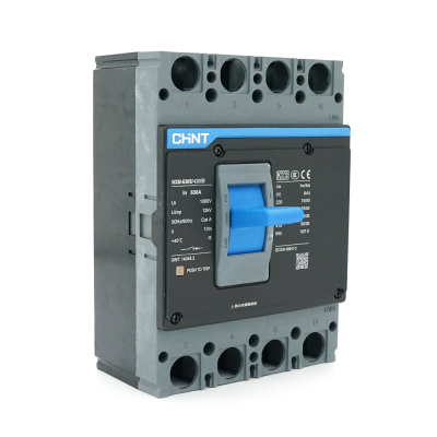 Автоматичний вимикач змінного струму CHINT CHNT NXM-630S-4300B-630A, 4P, 630A, 415V, 50/36kA, 8kV