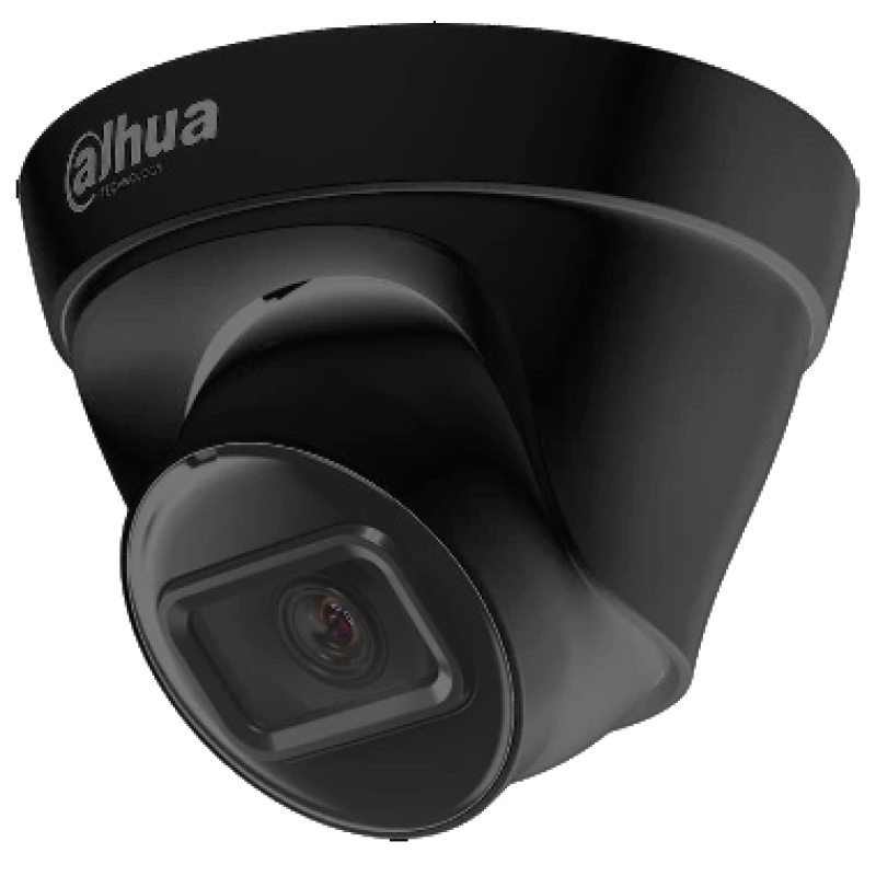 4Mп IP відеокамера купольна вулична DH-IPC-HDW1431T1-BE black (2.8мм)
