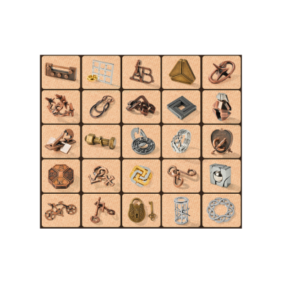 Металевий пазл із 25 предметів "Набір головоломок"