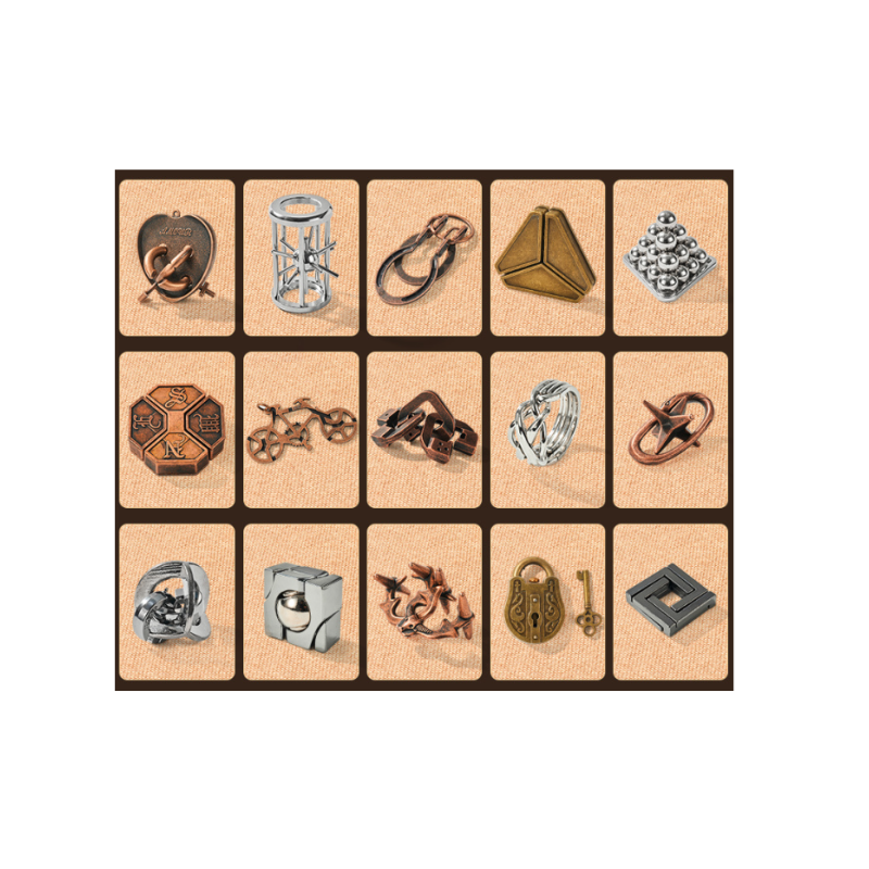 Металевий пазл із 15 предметів "Набір головоломок"