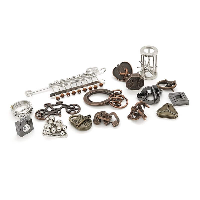 Металевий пазл із 15 предметів "Набір головоломок"