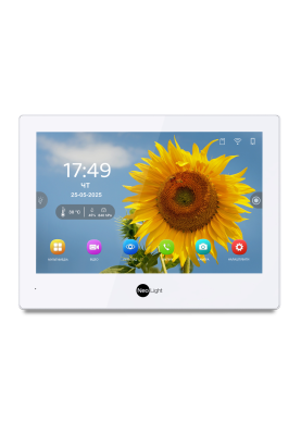8-ми дюймовий гібридний IP/AHD відеодомофон нового покоління NeoLight ALPHA Hybrid білий