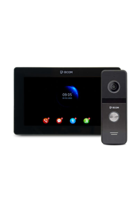 Комплект відеодомофон+відеопанель BCOM BD-770FHD Black Kit ( 7" IPS домофон з пам'яттю, запис руху, Full HD виклична панель 120 ° )