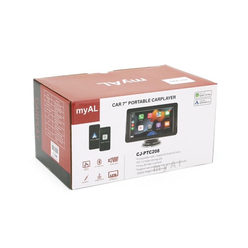 Автомобільний РК-монітор 7" + Carplay CJ-PTC208, Box