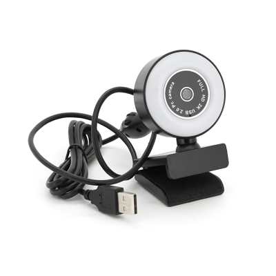 Вебкамера з гарнітурою A06, 2К, підсвічування автофокус, пласт. корпус, Black, Q100