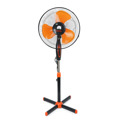 Вентилятор підлоговий YT41905, 16″, 100W, ціна за ящик (2шт), 3 режими, 220V, Black/Orange, Box