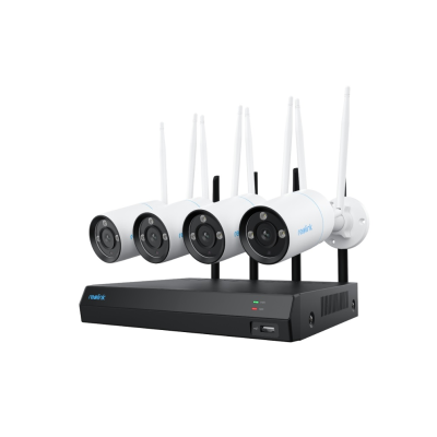 Комплект відеоспостереження з 4 вуличними 8МП WIFI камерами Reolink NVS12-8MB4W (4 вуличні WIFI камери, 4 блоки живлення, WIFI відеореєстратор з HDD 2TB)