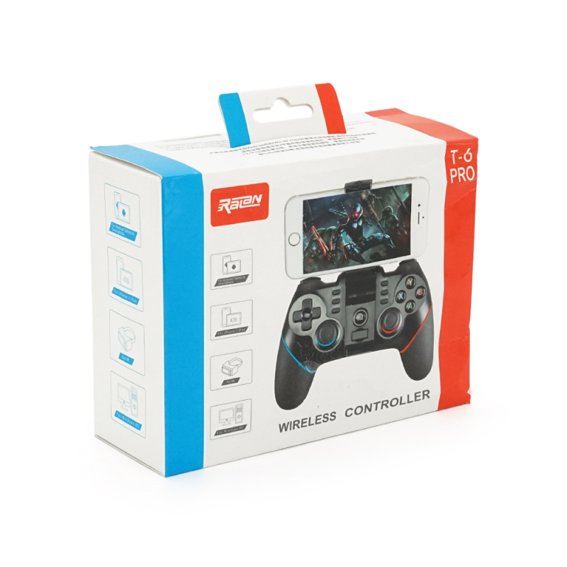 Геймпад бездротовий T6 PRO для Ios/Android/Switch//PS3/PS4/PC, 3.7V, 400mAh, Box