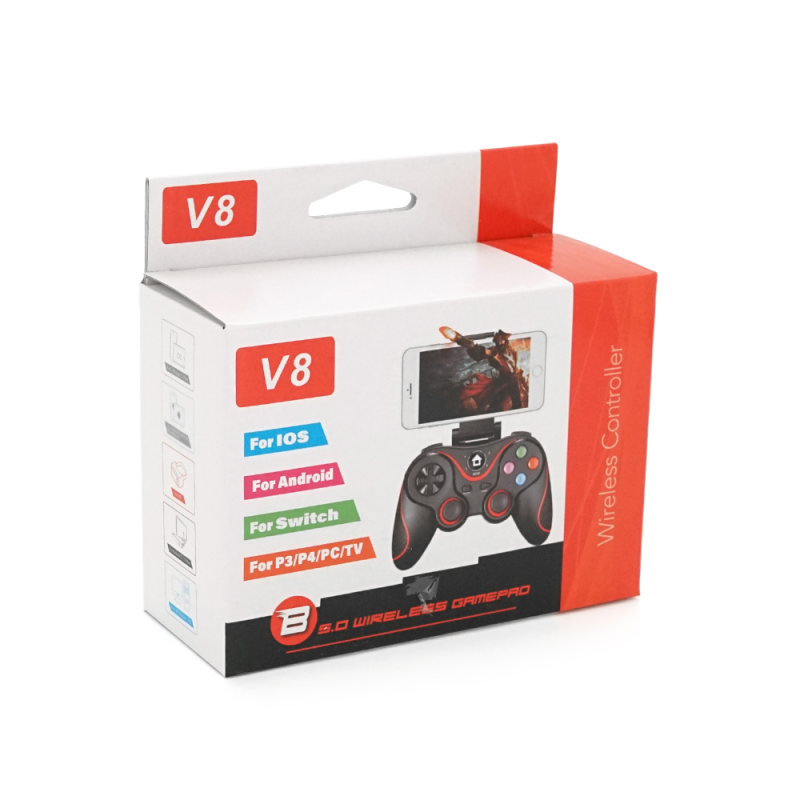 Геймпад бездротовий V8 для Ios/Android/Switch//PS3/PS4/PC/TV, 3.7V, 400mAh, Box