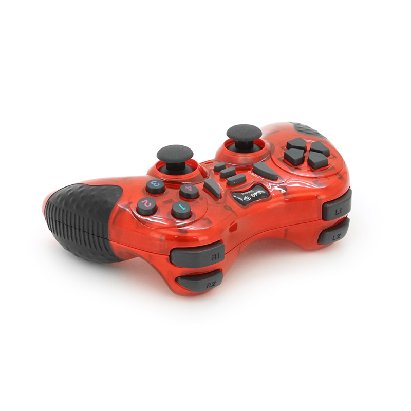 Геймпад бездротовий 7 в 1 для PC/PS1/PS2/PS3/PC360/TV/TV BOX/Android/Win10, живлення від 2*ААА(немає в помплекті), Red, Blister