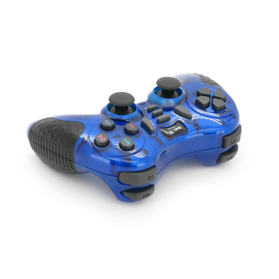 Геймпад бездротовий 7 в 1 для PC/PS1/PS2/PS3/PC360/TV/TV BOX/Android/Win10, живлення від 2*ААА(немає в помплекті), Blue, Blister