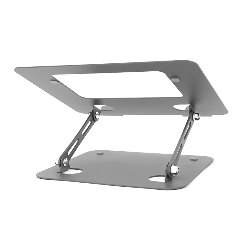 Підставка під ноутбук/планшет L1718 складана, до 17', алюміній, колір сірий, 260*220*30 мм, 1,3 кг