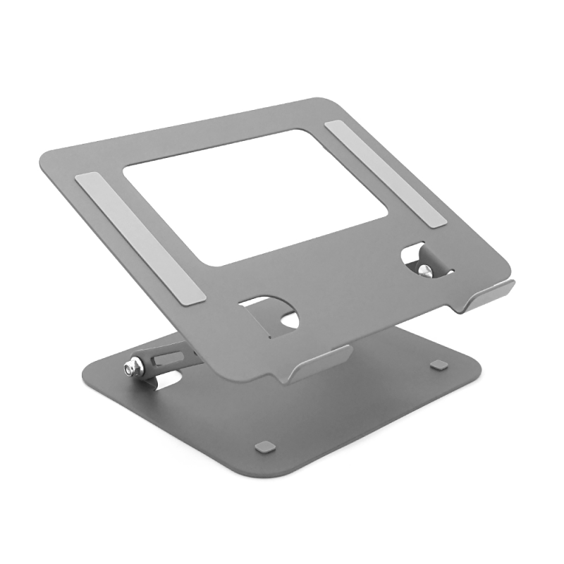 Підставка під ноутбук/планшет L1718 складана, до 17', алюміній, колір сірий, 260*220*30 мм, 1,3 кг