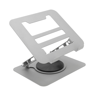 Підставка під ноутбук/планшет L018 складана, поворотна, до 17', алюміній, колір срібло, 240*220*30 мм, 1,5 кг