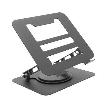 Підставка під ноутбук/планшет L018 складана, поворотна, до 17', алюміній, колір чорний, 245*225*30 мм, 1,5 кг