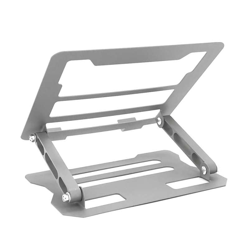 Підставка під ноутбук/планшет L018(покращена) складана, до 17', алюміній, колір срібло,  245*225*30 мм, 1,5 кг