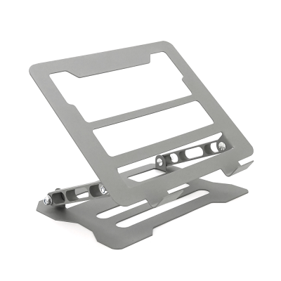 Підставка під ноутбук/планшет L018(покращена) складана, до 17', алюміній, колір срібло,  245*225*30 мм, 1,5 кг