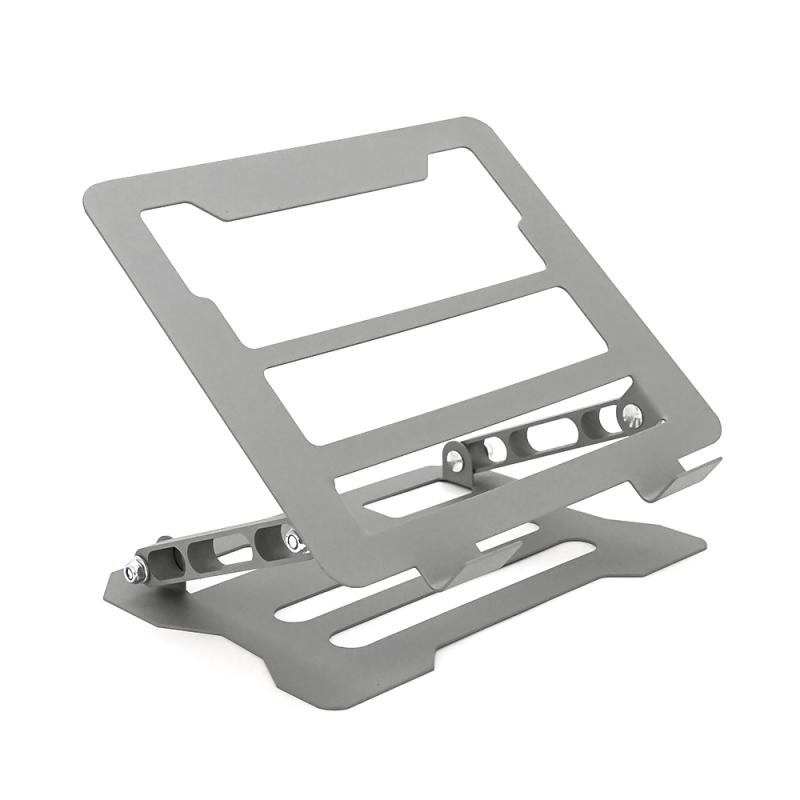 Підставка під ноутбук/планшет L018(покращена) складана, до 17', алюміній, колір срібло,  245*225*30 мм, 1,5 кг