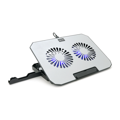 Підставка під ноутбук XSTRIKE XS-22, 10-17", 2*140mm 1200±10% RPM, корпус пластик+алюміній, 2xUSB 2.0, 357x262x30mm, RGB, Box Q20