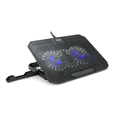 Підставка під ноутбук XSTRIKE XS-11, 10-17", 2*140mm 1300±10% RPM, корпус пластик+алюміній, 2xUSB 2.0, 371x266x30mm, RGB, Box Q20