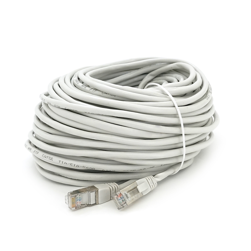 Патч-корд литий MERLION, FTP, RJ45, Cat.5e, 30m, сірий, CU, Q200