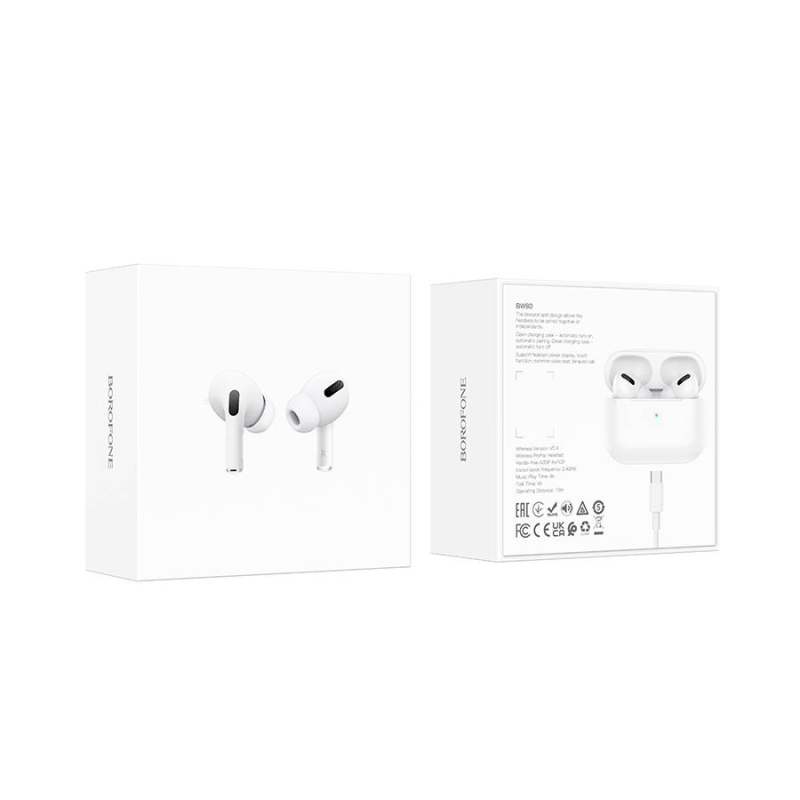 Навушники Bluetooth Borofone BW80, White, Кейс