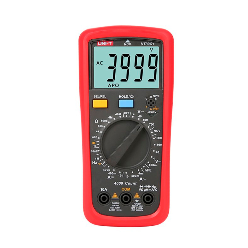 Мультиметр UNI-T UT39C+ Вимірювання: V, A, R, F, C, hFE