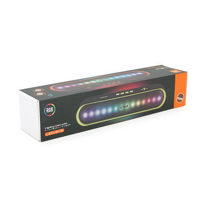 Колонка Kisonli LED-915 Bluetooth 5.0, 2х5W, 1200mAh, USB/TF/BT/FM/AUX, DC: 5V/1A, Blue, BOX, Q30