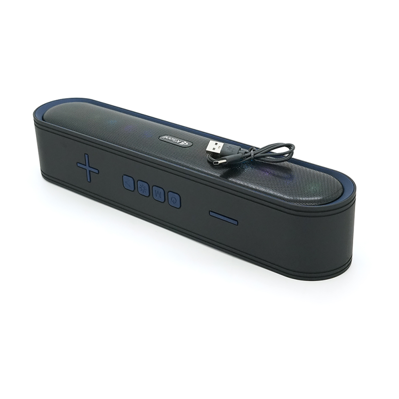 Колонка Kisonli LED-915 Bluetooth 5.0, 2х5W, 1200mAh, USB/TF/BT/FM/AUX, DC: 5V/1A, Blue, BOX, Q30