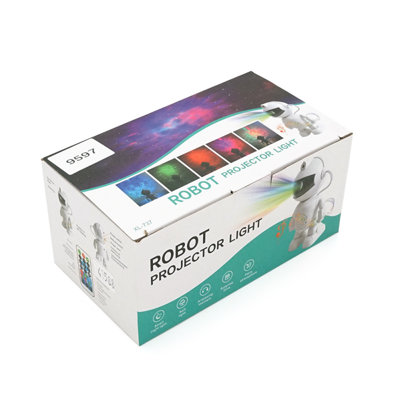 Ночник-проектор YT737 Астронавт+ Bluetooth колонка, пульт, кабель USB, White, Box