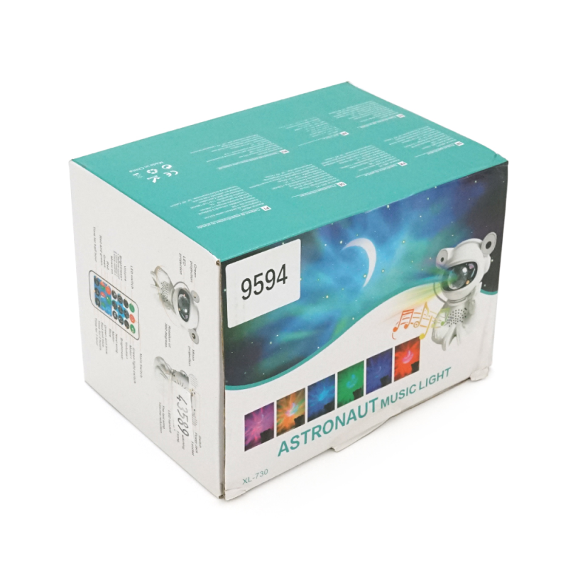 Ночник-проектор YT730 Астронавт+ Bluetooth колонка, пульт, кабель USB, White, Box