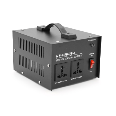 Перетворювач напруги MSKJ ST-1000VA Трансформаторний Input 220 V/Output 110 V, + 2 універсальні розетки