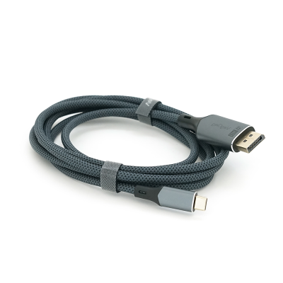 Кабель VEGGIEG V-Z637 Type-C (папа)/Display Port(папа), 8K, 2м, Black-gray