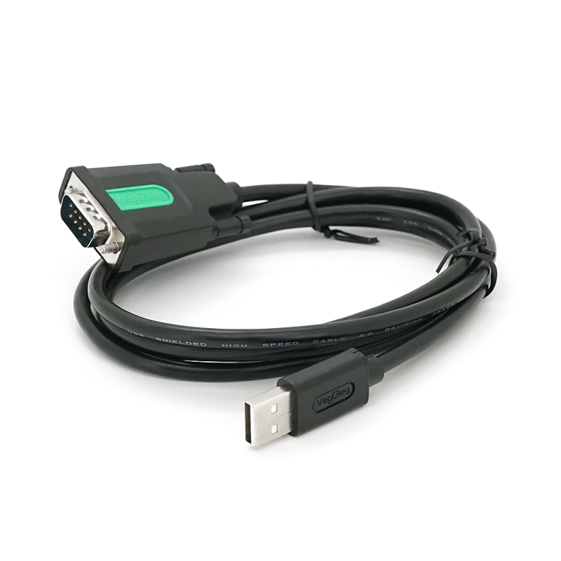 Кабель VEGGIEG V-U401, USB/RS232, PL2303 Chipset, Gray, довжина 1.5м, Box