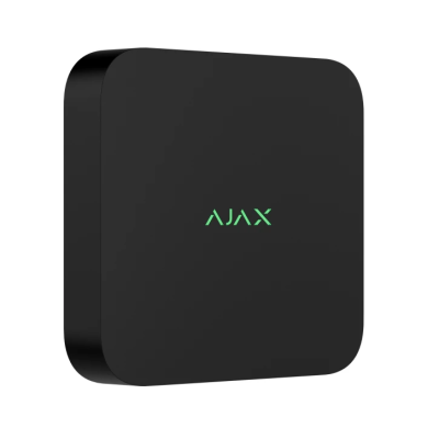 Мережевий відеореєстратор Ajax NVR DC (8ch) black, роздільна здатність до 4К, підтримка ONVIF/RTSP, декодування H.265/H.264, ємність до 16Тб