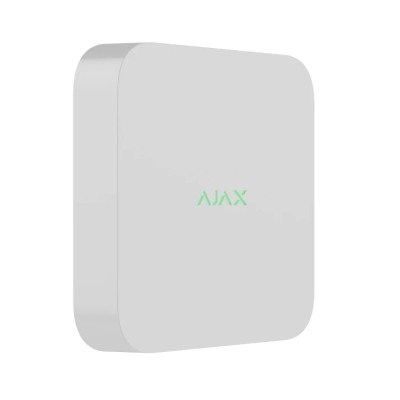 Мережевий відеореєстратор Ajax NVR DC (8ch) white, роздільна здатність до 4К, підтримка ONVIF/RTSP, декодування H.265/H.264, ємність до 16Тб